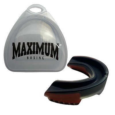 PROTETOR BUCAL SIMPLES C/ ESTOJO - PRETO - MAXIMUM