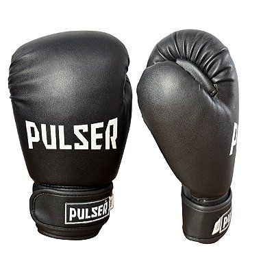 LUVA 8OZ PU - PRETO COM BRANCO MINIMAL - PULSER