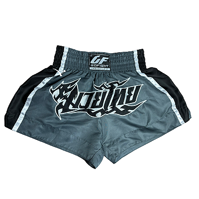 SHORT FIGHT MUAY THAI - BASIC CINZA DRAGÃO - GO FIGHT