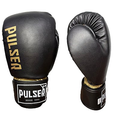 LUVA 12OZ PU - PRETO COM DOURADO MINIMAL ADOMA - PULSER