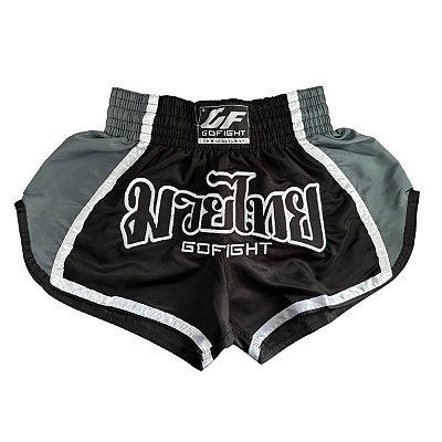 SHORT FIGHT MUAY THAI - GRAFIT BLACK - GO FIGHT