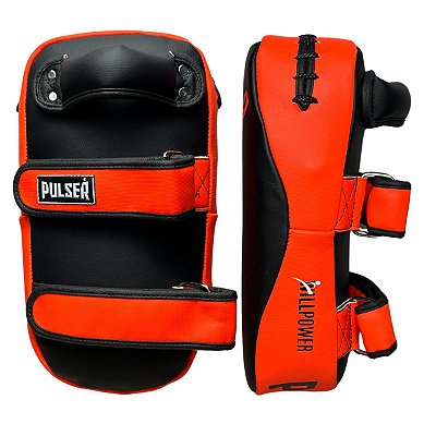 PAR DE APARADOR DE CHUTE TRADICIONAL - PRETO COM LARANJA - PULSER