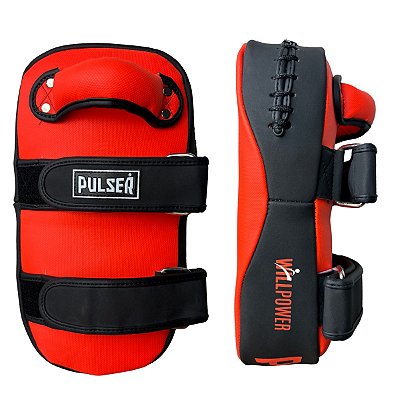 PAR DE APARADOR DE CHUTE TRADICIONAL - PRETO COM LARANJA - PULSER