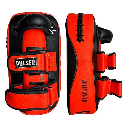 PAR DE APARADOR DE CHUTE POWER - PRETO COM LARANJA - PULSER