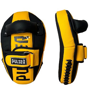 MANOPLA LONGA C/ PEGADOR - PRETO COM AMARELO - PULSER