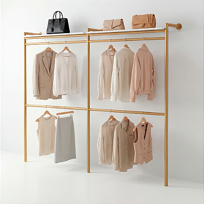 Arara Tiger 300 com Prateleira - Cabideiro de Parede Profissional para Lojas e Showrooms