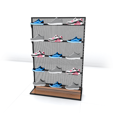 Expositor de Chão para 15 Calçados Ajustável - Brasil 15