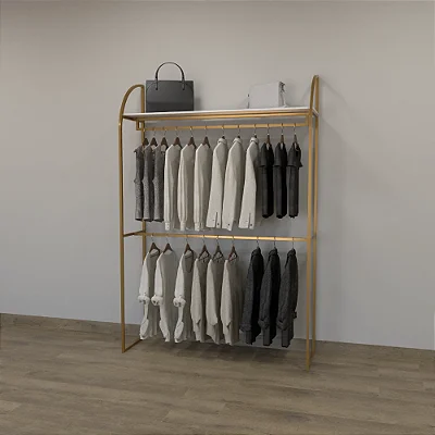Arara de Roupas Veneza Duo com Duplo Varão reforçado