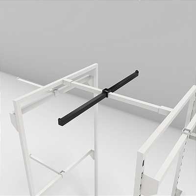 Régua Dupla RT 30x30 Magazine - Varão Frontal para Cremalheira - Exposição nos Dois Lados