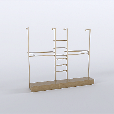Arara Modular Cremalheira CRL 770 Londres com Prateleiras e Tablados