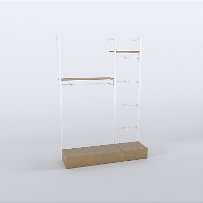 Arara Modular Cremalheira CRL 610 Londres com Prateleiras e Tablados