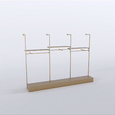 Arara Modular Cremalheira CRL 440 Londres com Prateleiras e Tablados