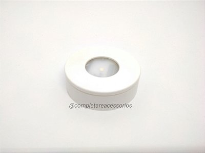 Led Spot para móveis redonda 56mm - Sem fio - Com toque touch - Branca