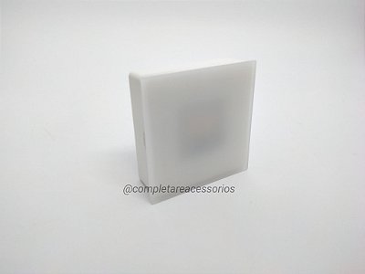 Led Spot para móveis quadrada 35mm embutir e sobrepor branco fosco