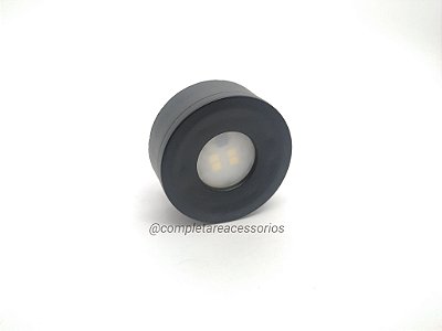 Led Spot para móveis redonda 35mm embutir e sobrepor preto