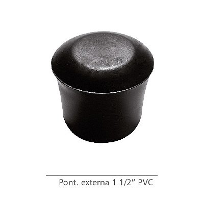 Ponteira externa 1.1/2" para tubo metalon PVC 100 peças