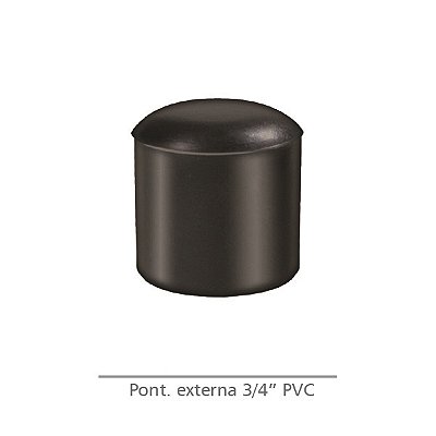 Ponteira externa 3/4" para tubo metalon PVC 100 peças