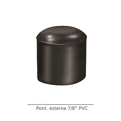 Ponteira externa 7/8" para tubo metalon PVC 100 peças