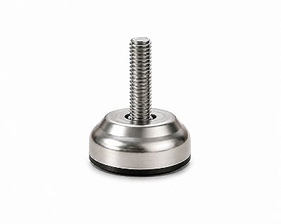 Sapata Niveladora 35mm Niquelada – Rosca 3/8” x 1” | Pacote com 100 Unidades