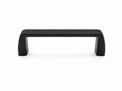 Puxador Alça Plástico Retangular 96mm Preto – 10 Peças