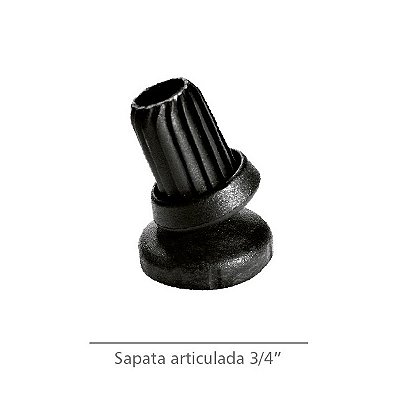 Sapata Articulada para Tubo 3/4” Preta – Kit com 12 Unidades para Nivelamento e Estabilidade