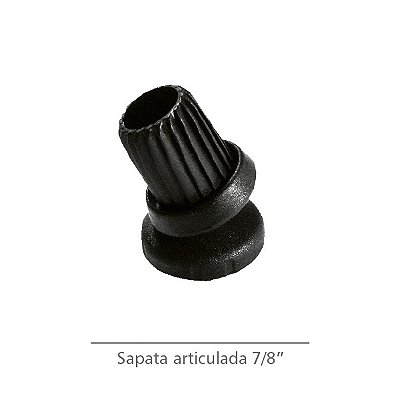 Sapata Articulada para Tubo 7/8” Preta – Kit com 12 Unidades para Nivelamento e Proteção de Móveis