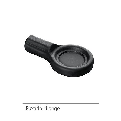 Puxador Flange 8mm Preto para Cadeira – Kit com 12 Unidades