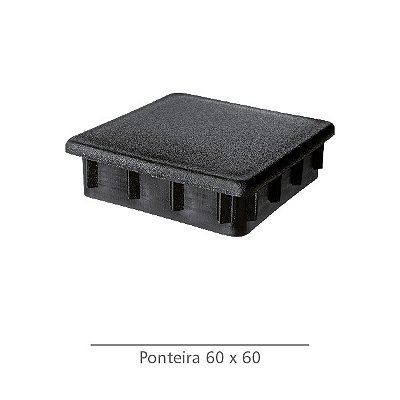 Ponteira Interna 60x60 mm para Tubo Metalon – Kit 100 Peças