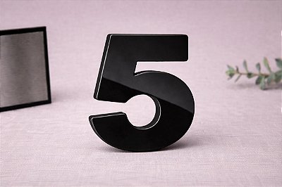 Número Predial 125mm em ACM PRETO - 5 - Brilho e Funcionalidade