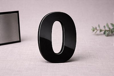 Número Predial 125mm em ACM PRETO - 0 - Brilho e Funcionalidade