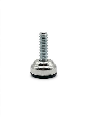 Sapata Niveladora Niquelada 20mm – Rosca 1/4” x 3/4” | Kit com 100 Unidades de Alto Acabamento