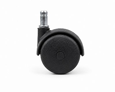 Rodízio para Cadeira Pino 11mm Preto - KIT 5 UND - Troca Rápida e Econômica