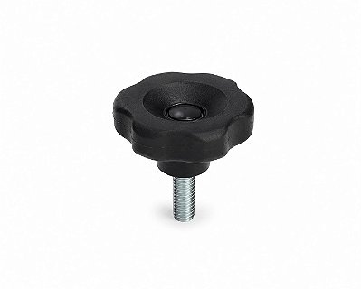 Manípulo Plástico Redondo 5/16" com Parafuso 1" - KIT 12 peças