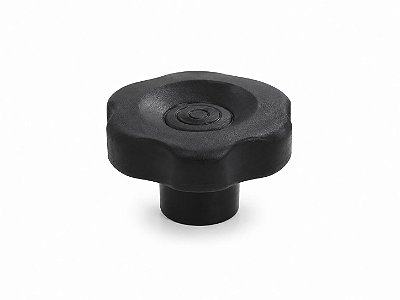 Manípulo Plástico Redondo Vazado 3/8" - KIT 12 peças