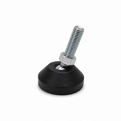 Pé Nivelador Articulado 5/16" x 7/8" Preto - KIT 12 peças