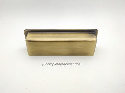 Puxador Eden Concha 96mm Ouro Velho Escovado Brilho
