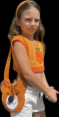 BLUSA CROPPED TRICÔ LARANJA