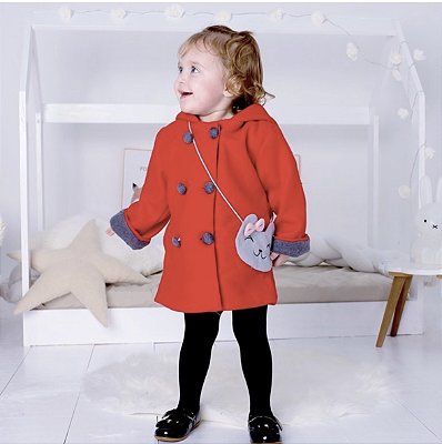 CASACO INFANTIL LÃ VERMELHO COELHINHA