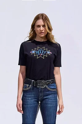Calça Self Feminina CBT15 Boot Rock Filigrana Azul