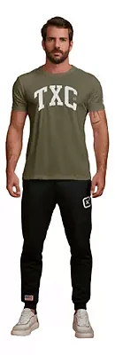 Camiseta TXC Masculino Estampa Verde Militar Ref19737