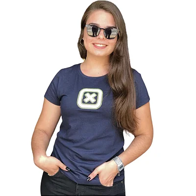 Camiseta TXC Feminina Estampada Azul Marinho Ref 50666