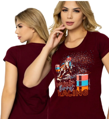 Camiseta Ox Horns Feminina Vinho Ref 6397