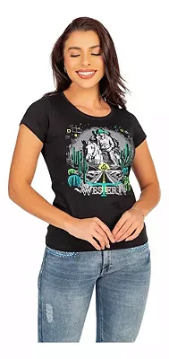 Camiseta Ox Horns Feminina Preta Ref 6420