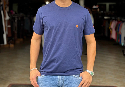 Camiseta Ox Horns Masculina Azul Marinho Ref 8007