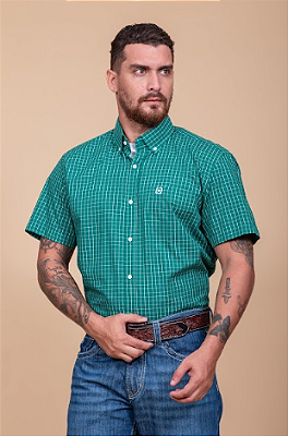 Camisa TXC Masculina Xadrez Verde 2712C