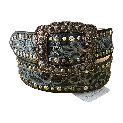 Cinto Paul Western Preto Entalhado 436
