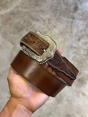 Cinto Paul Western Marrom Básico  374