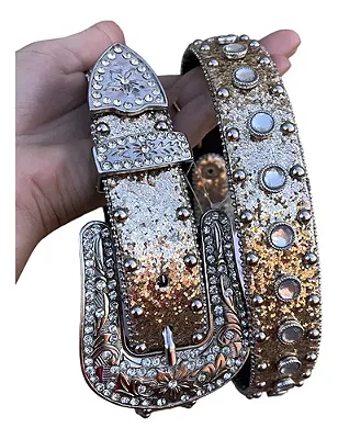 Cinto IronPro Glitter Prata Pedra Prata