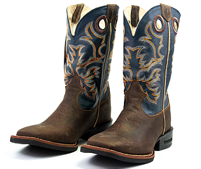 Bota Austin Ranch Marrom/AzulMarinho