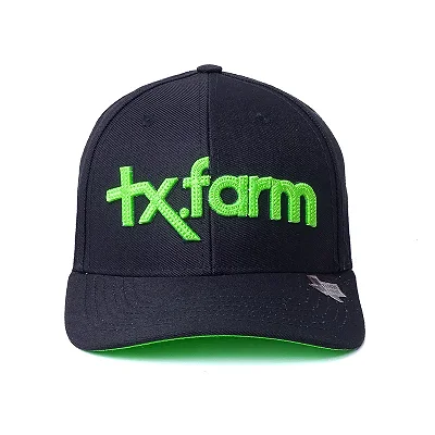 Boné Texas Farm Preto/Verde Neon